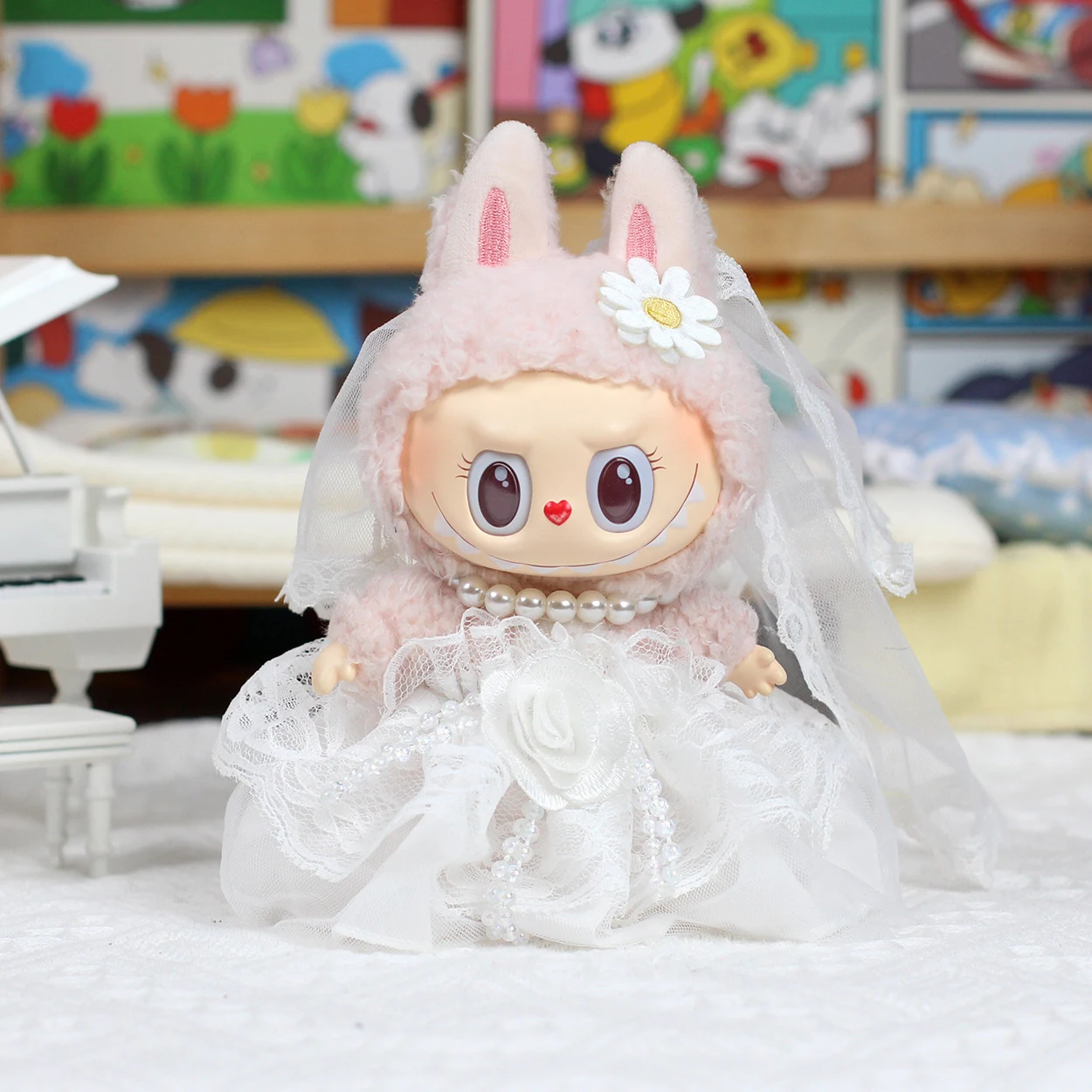 Title 2, Vinyl Pendant Doll Dress Wedding Dress, an eleg...