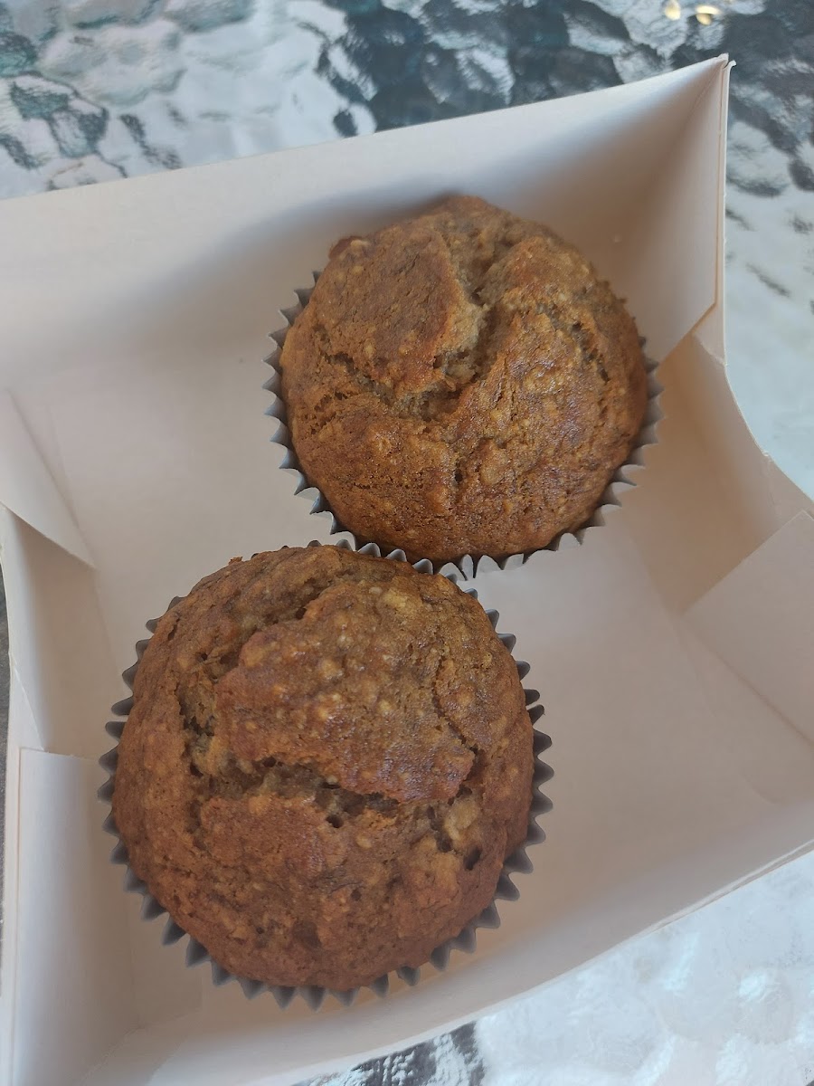 GF banana & oat muffins