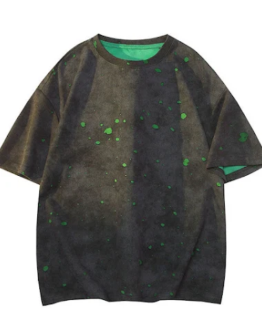 T-shirt déchiré manches courtes amp - 2