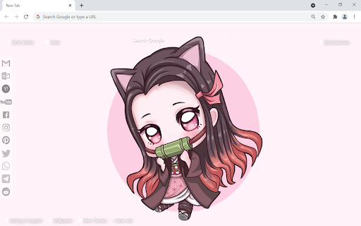 Demon Slayer Nezuko Chibi Wallpaper New Tab