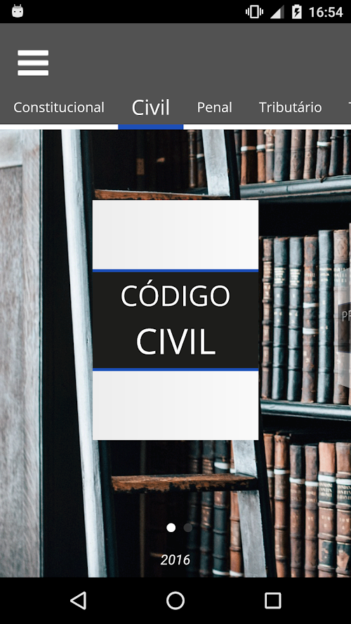 Android application Códigos Direito Brasil- SemPub screenshort