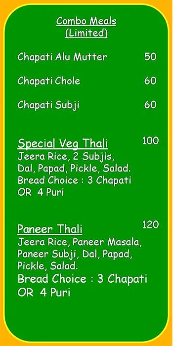 Zakkas Pure Veg menu 