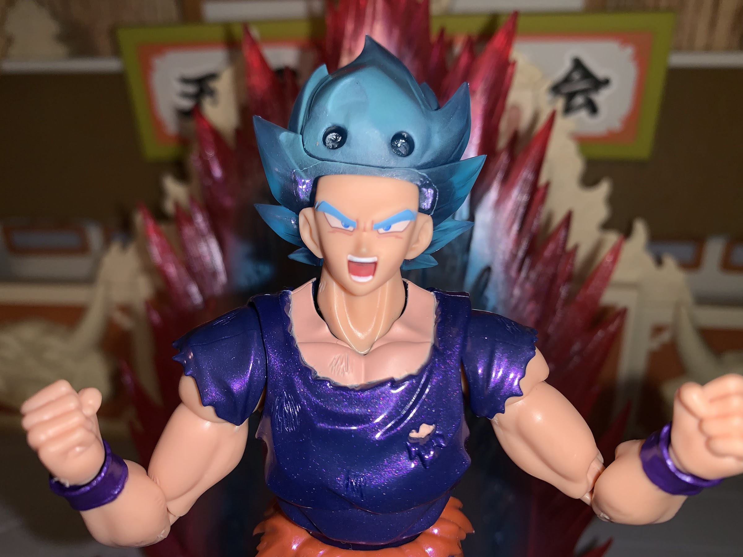 Dragon Ball Z Super SH Figuarts Body Part Movie Gogeta SS Blue Smirk Smile  Face