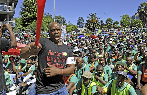 Amcu members seen in this file photo. Picture: Russell Roberts. © Financial Mail