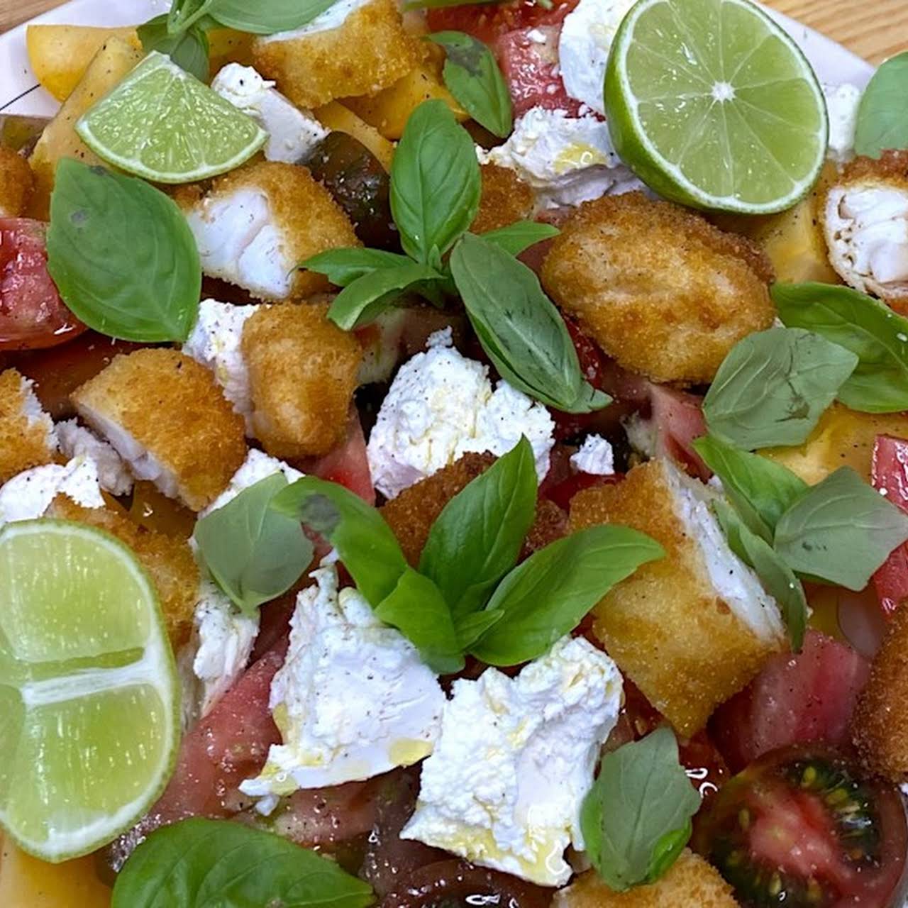 Vivacious Tomato Salad Once Fish Glue Croutons