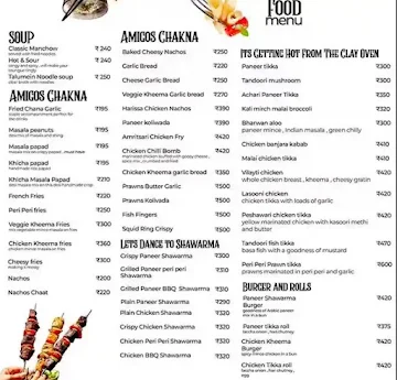 Amigos Lounge menu 