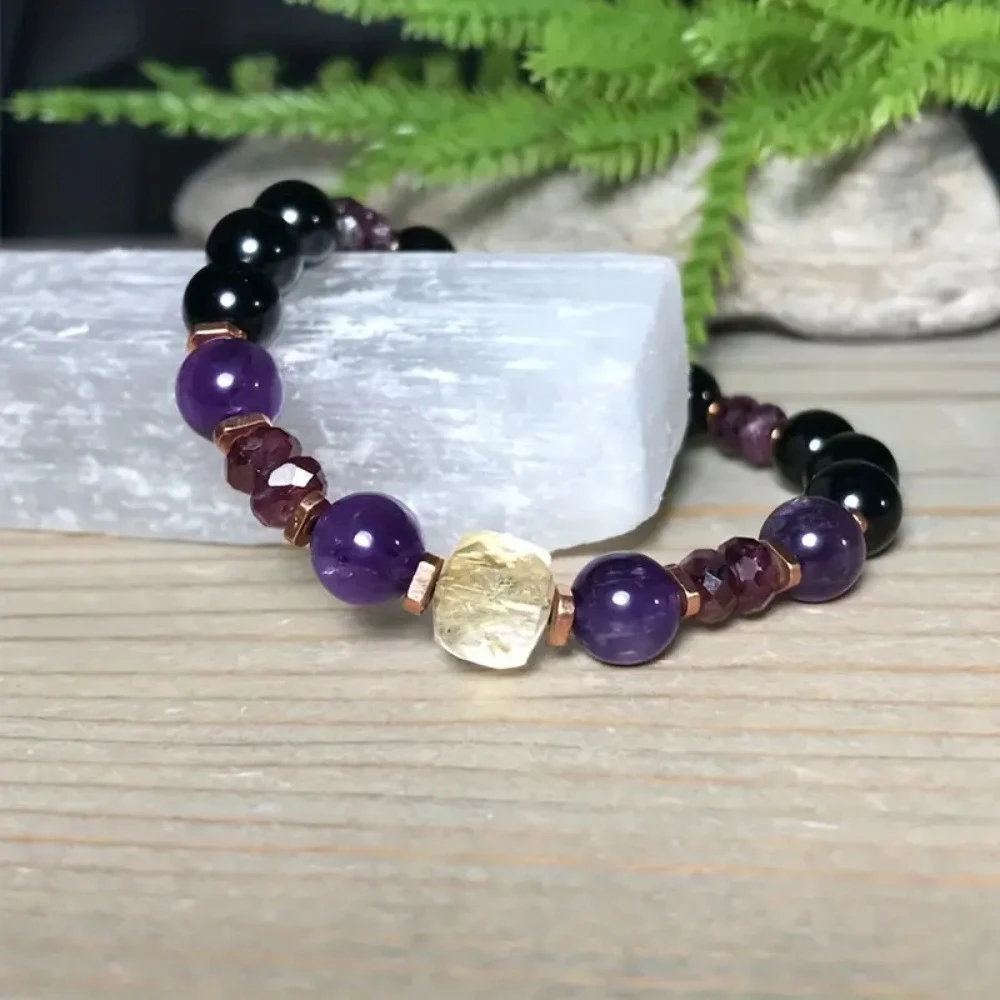 Title 4, Bracelet en pierre naturelle de cristal pour fe...