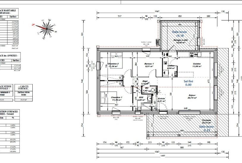  Vente Terrain + Maison - Terrain : 869m² - Maison : 80m² à Pranzac (16110) 