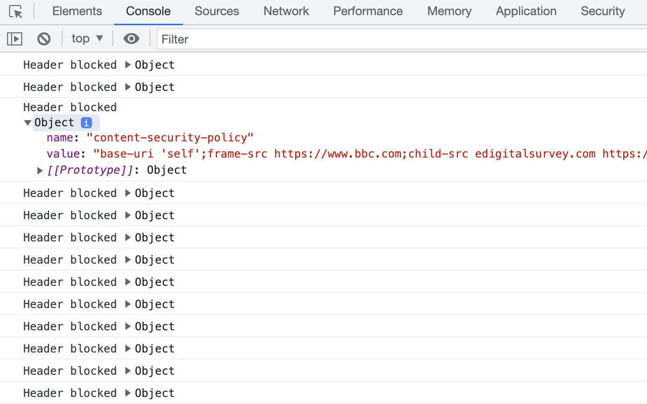 Browser Header Filter: No CSP Preview image 0