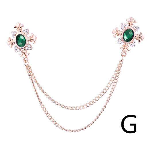 Title 9, Fringed Rhinestone Cross Collar Chain Accessori...