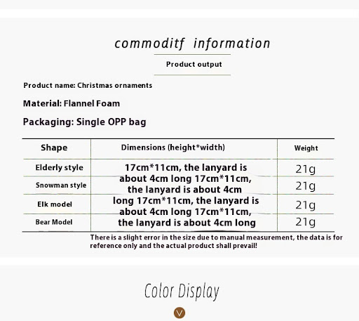 Title 9, Christmas Small Pendant Decorative Foam Fabric ...