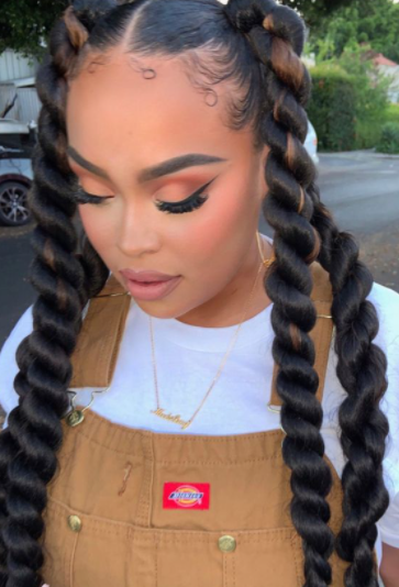 4 jumbo braids hairstyle