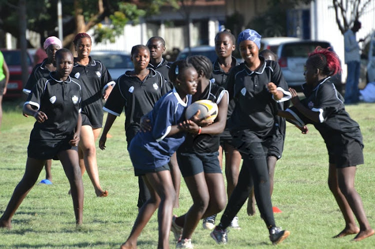 Players from the Shamas Academy during a training session