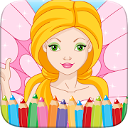 Beauty Fairy Princess Coloring  Icon