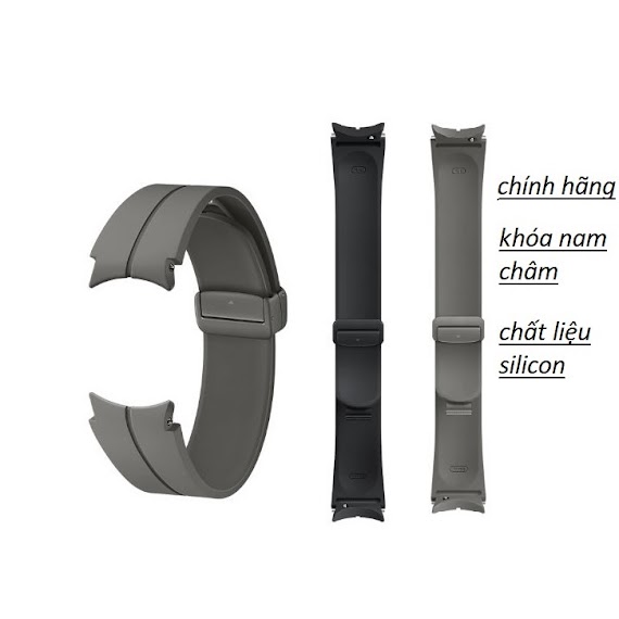 Dây Đeo Silicone Khóa Nam Châm Cho Đồng Hồ Thông Minh Samsung Galaxy Watch 5/Watch 5 Pro - Chính Hãng