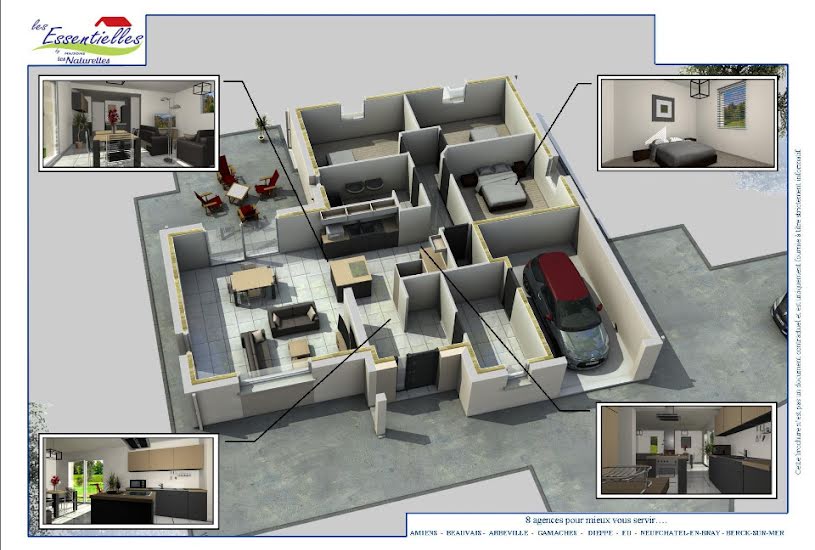  Vente Terrain + Maison - Terrain : 884m² - Maison : 98m² à Foucarmont (76340) 