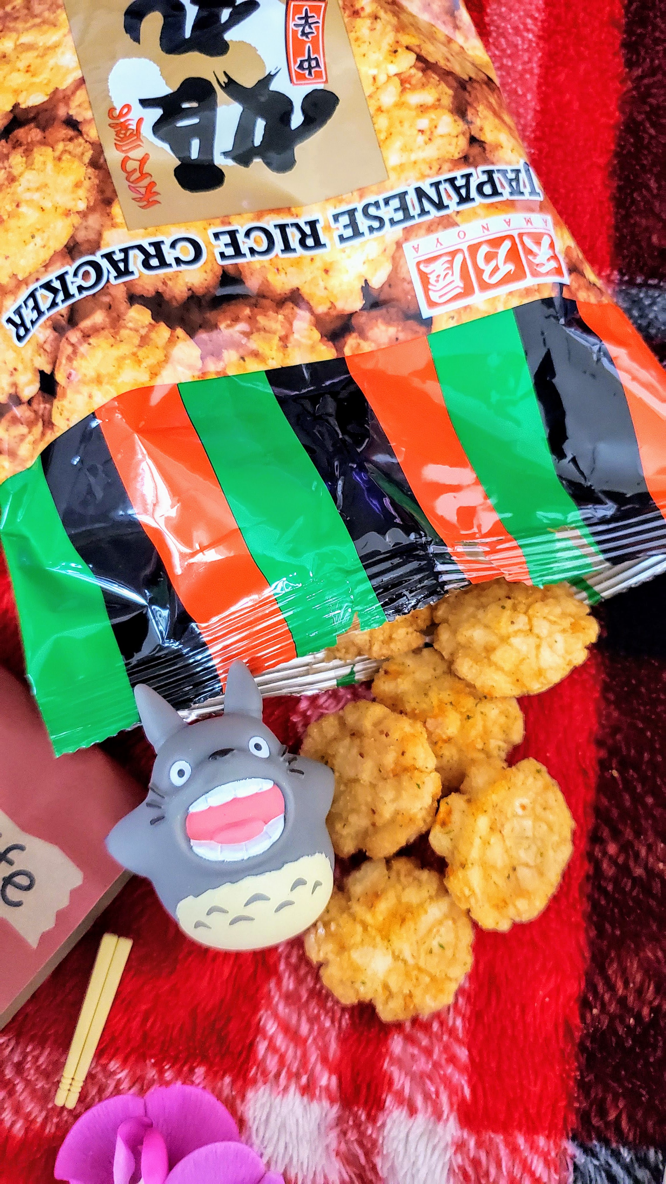 A Picnic with Giraffe Goods, offering Japanese grab and go deli food in Portland like here Rice crackers