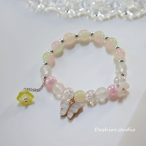 Title 2, Gradient Rainbow Color Crystal Beads Butterfly ...