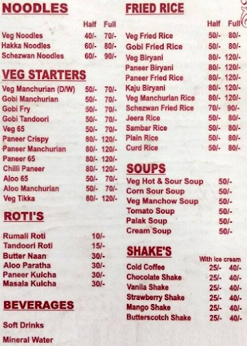 Govind Restaurant menu 