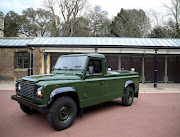 The Land Rover that will be used to transport the coffin of Prince Philip at his funeral on Saturday. 