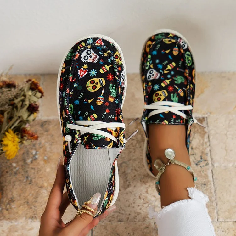Dames canvas schoenen in grote maten met print, casual. Comfortabel en stijlvol voor dagelijks gebruik. Vind jouw perfecte paar!