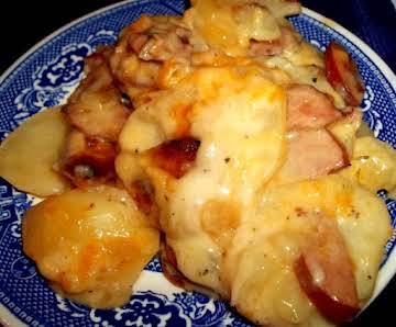 Creamy Scalloped Potatoes & Kielbasa -My Way