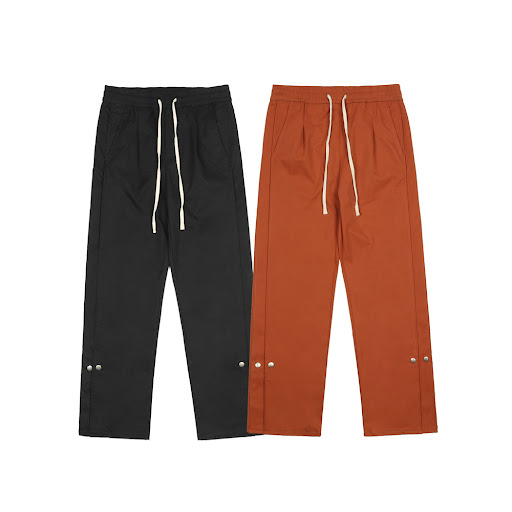 Title 6, Elastic waist loose straight pants, streetwear ...