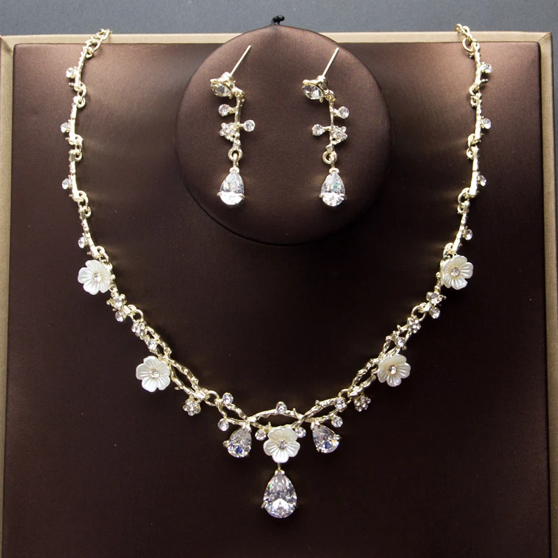 Title 3, Bruids Sieraden Zirkonia Ketting Oorbellen Set,...