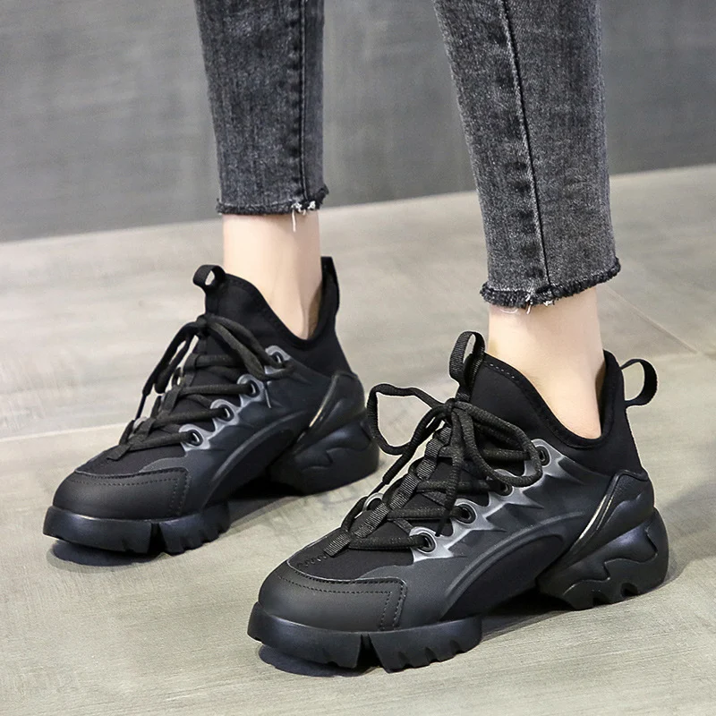 Title 3, Womens Daddy Shoes Leather Harajuku Style Smal...