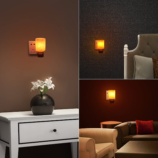 Title 1, Small Wall Lamp Himalayan Rose Salt Bedroom Bed...