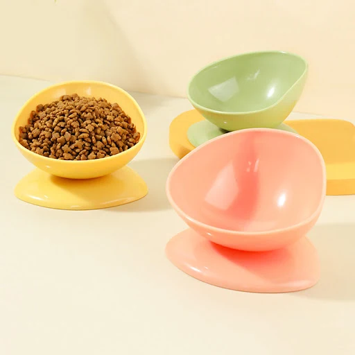Pet Food Bowl Tilt High Bottom Neck Protector Antichoking Dog and Cat Water Bowl Antidumping Dog Feeding Supplies