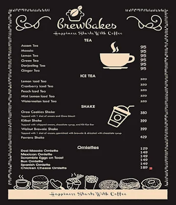 Brew Bakes menu 