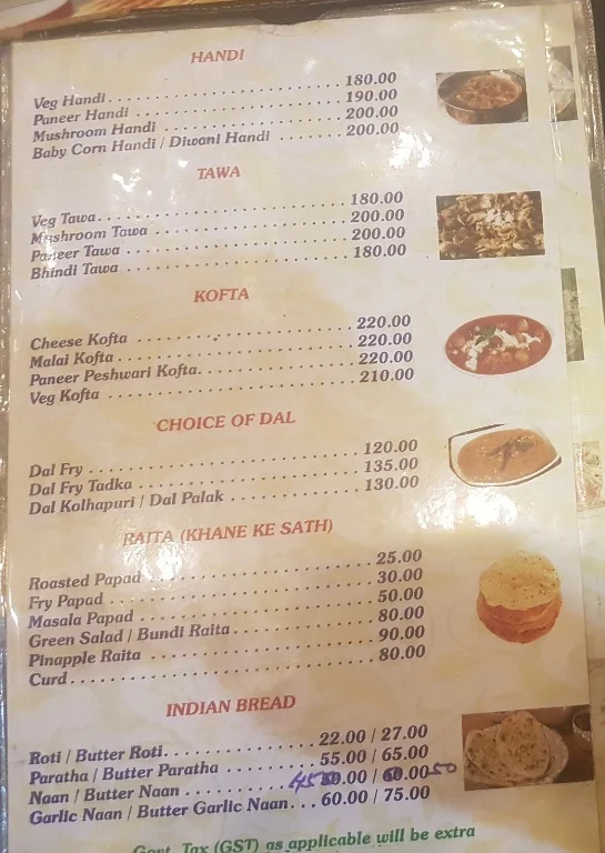 ShriSai Veg Garden menu 