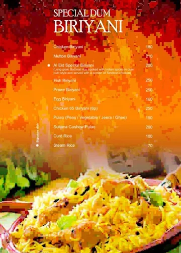 Al Eid menu 