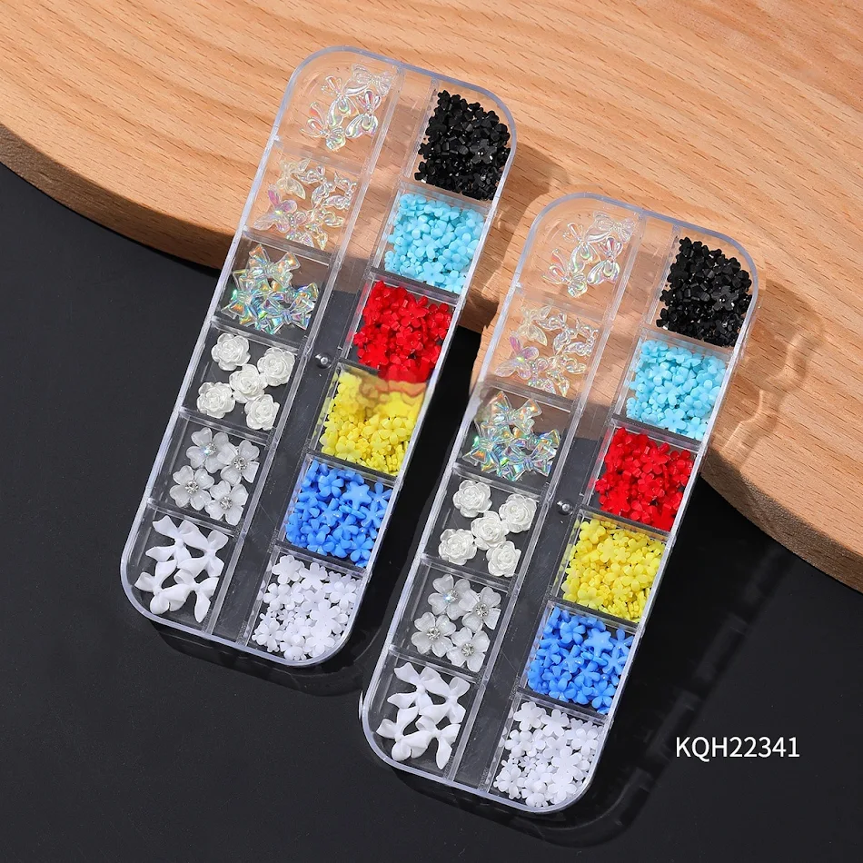 Resin bloem vlinder glas manicure diamant decoratie. Versier je nagels met deze schitterende en unieke decoraties voor een perfecte manicure.