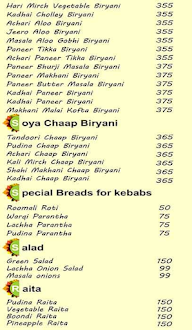 Go Veg Tikke and Biryani menu 2