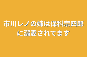 市川レノの姉は保科宗四郎に溺愛されてます