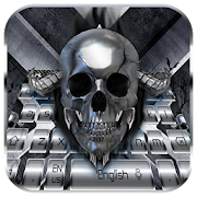 Hell Skull Silver Metal Cool Keyboard  Icon