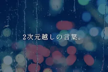 2次元越しの言葉。