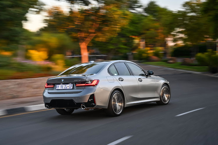 The athletic rear is typical of 3-Series lineage.