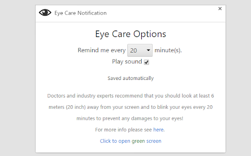 Eye Care Notification