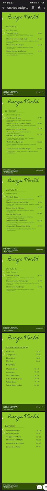Burgs World menu 3