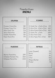 Paratha House menu 1