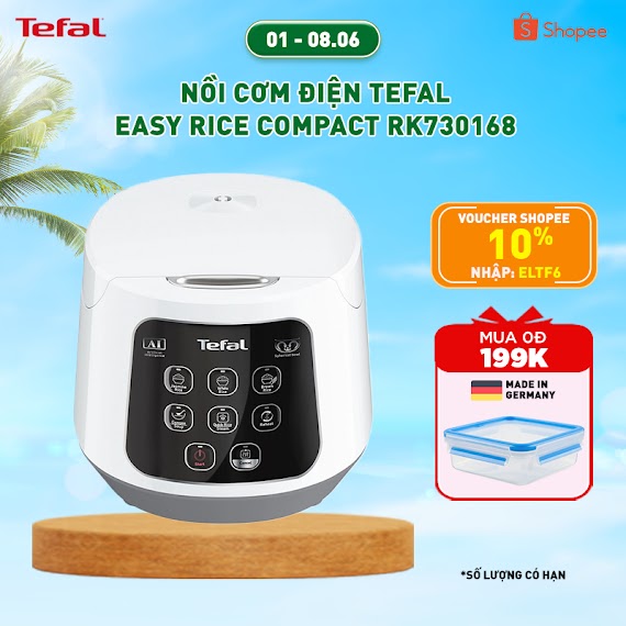 Nồi Cơm Điện Tefal Easy Rice Compact Rk730168 - 600W, 1L