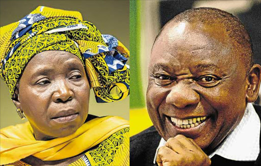 NKOSAZANA DLAMINI ZUMA and CYRIL RAMAPHOSA