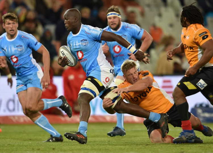 Thembelani Bholi of the Blue Bulls during the Currie Cup match between Toyota Free State Cheetahs XV and Vodacom Blue Bulls at Toyota Stadium on August 17, 2018 in Bloemfontein, South Africa.