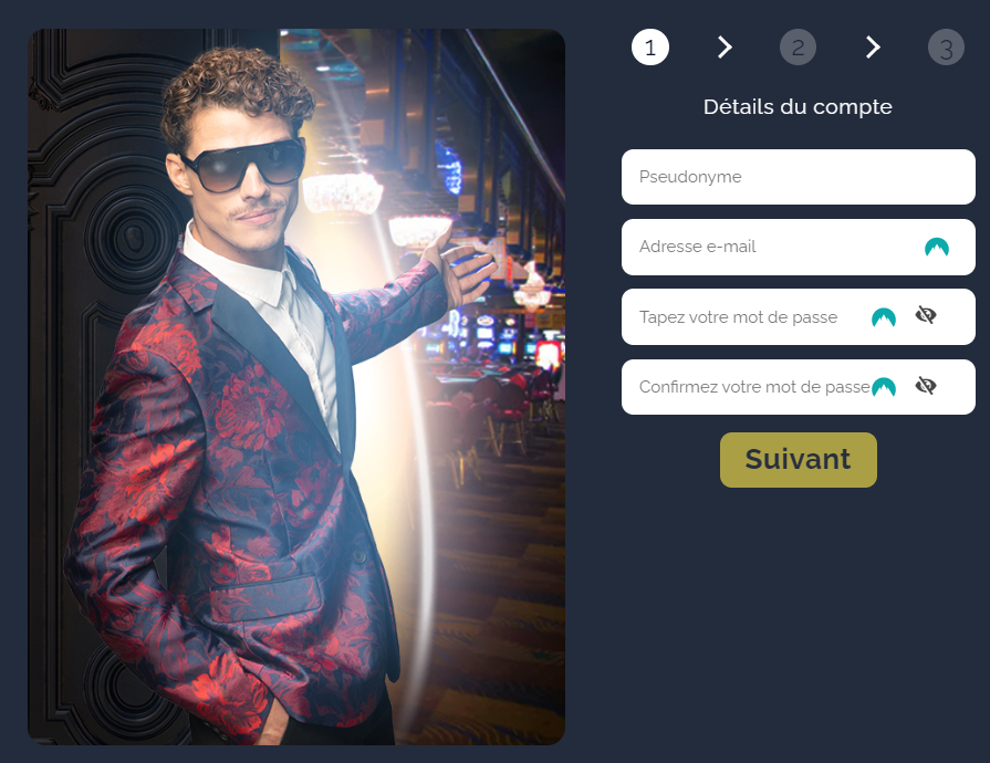 Processus d'inscription Monte Cryptos Casino