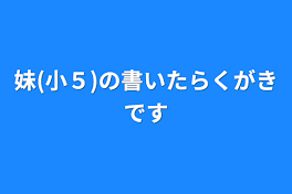 妹(小５)の書いたらくがきです