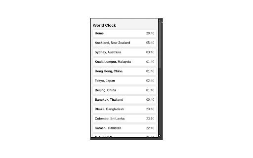 World Clock