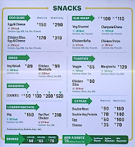 Subway menu 5